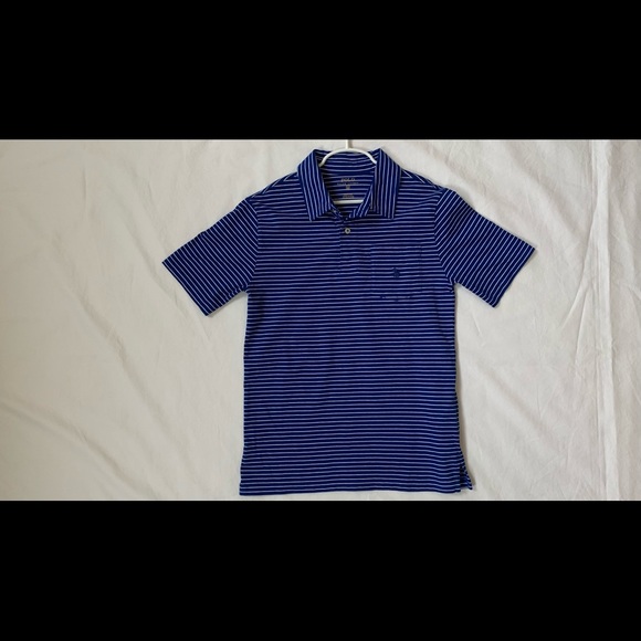 Boys Ralph Lauren Medium Striped Blue and White Polo - Picture 1 of 4